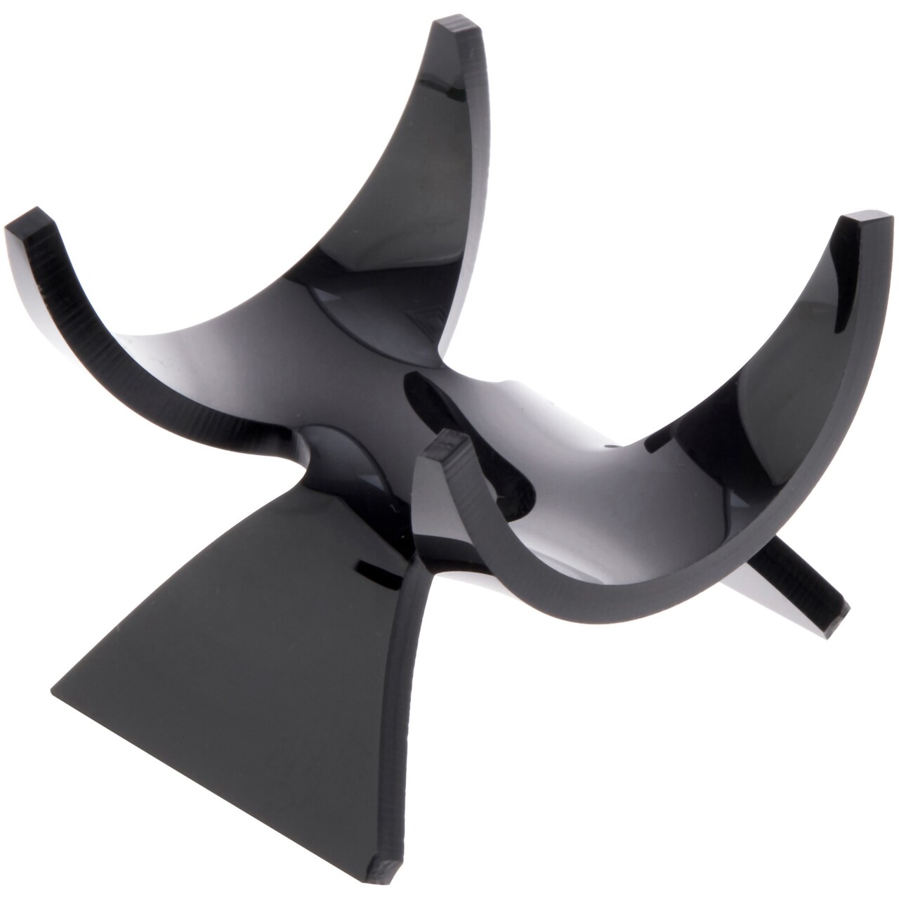 Plymor Black Acrylic Fossil, Mineral or Crystal Display Holder Stand, 1.5" H x 1.75" W x 1.75" D